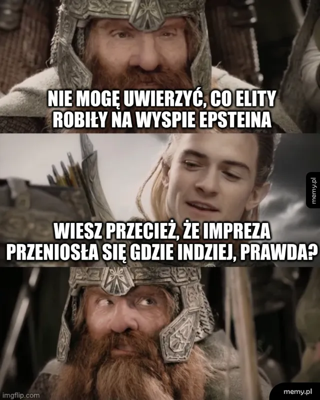 Dwaj mężczyźni w zbroi rozmawiają, jeden z nich wygląda na zaskoczonego.