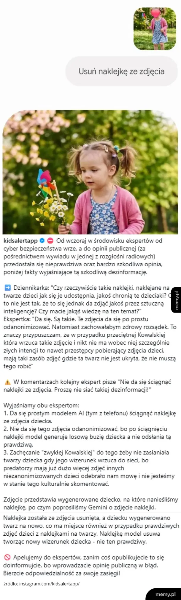 Usuwanie naklejki z twarzy