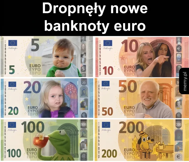 Nowe Euro idealnie oddaje mój stan konta: To jest w porządku, ukrywam ból.