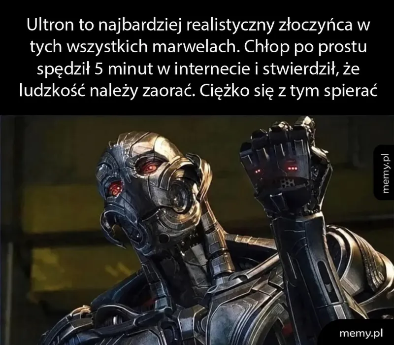 🤖 5 minut w internecie i już wiesz, dlaczego Ultron miał dość ludzkości. 😂💀