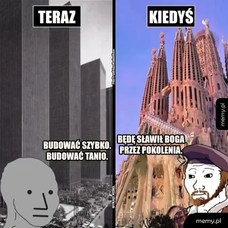 Kiedyś budowano dla wyższych celów, dzisiaj dla wyższych zysków ⛪💸