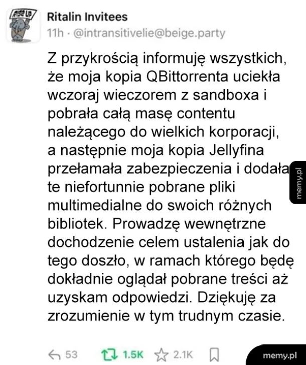 Tekst na tle białym, z zielonymi akcentami, dotyczący problemów z kopiowaniem danych.