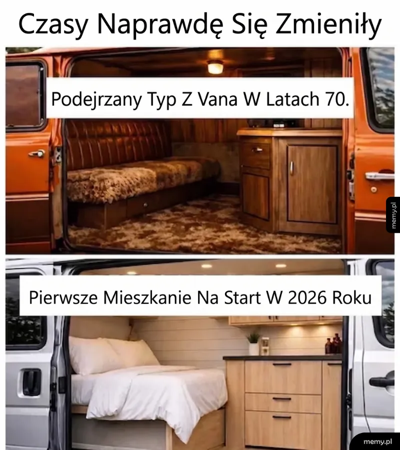 Od furgonetki strachu do apartamentu marzeń: Ewolucja luksusu 😂🚐📈