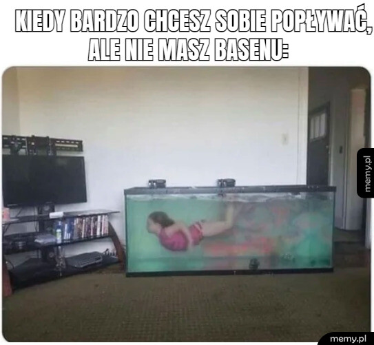 Pływanie w akwarium