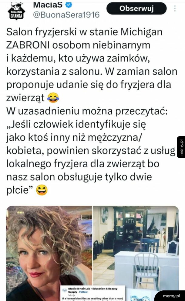 Salon fryzjerski w Michigan
