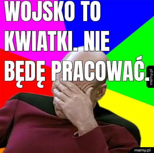 Wojsko to kwiatki. Nie będę pracować.
