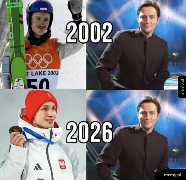 Mąka z 2002 i 2026 roku oraz postać Krzysztofa Ibisza wyglądającego tak samo.